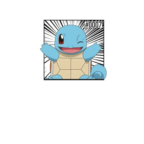 Pokémon Pokédex Squirtle #0007 Hoodie - White