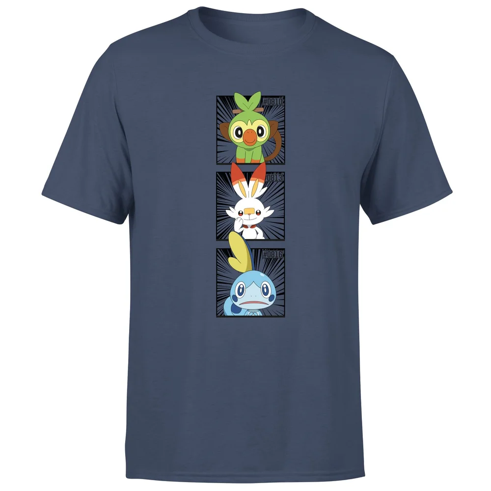Pokemon Generation 8 Starters Men's T-Shirt - Navy - S Image 1