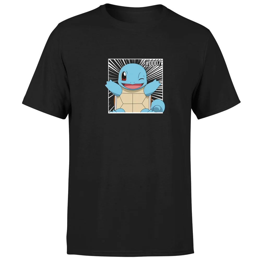 Pokémon Pokédex Squirtle #0007 Men's T-Shirt - Black - S Image 1