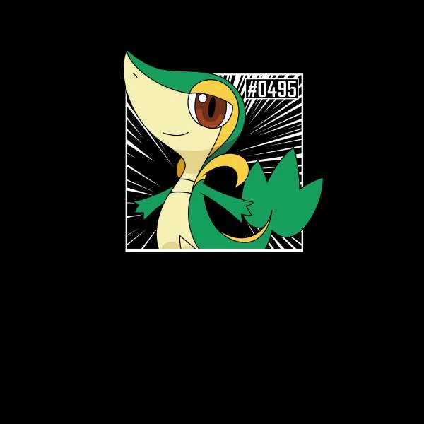 Pokemon Snivy Men's T-Shirt - Black