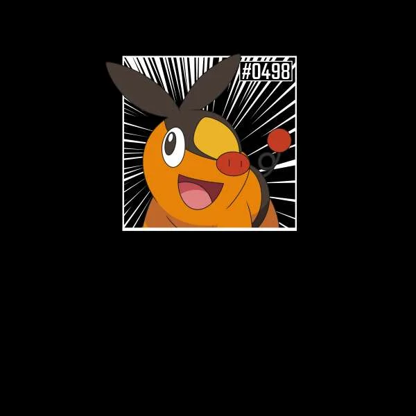 Pokemon Tepig Men's T-Shirt - Black