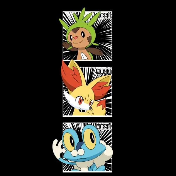 Pokemon Generation 6 Intro Men's T-Shirt - Black