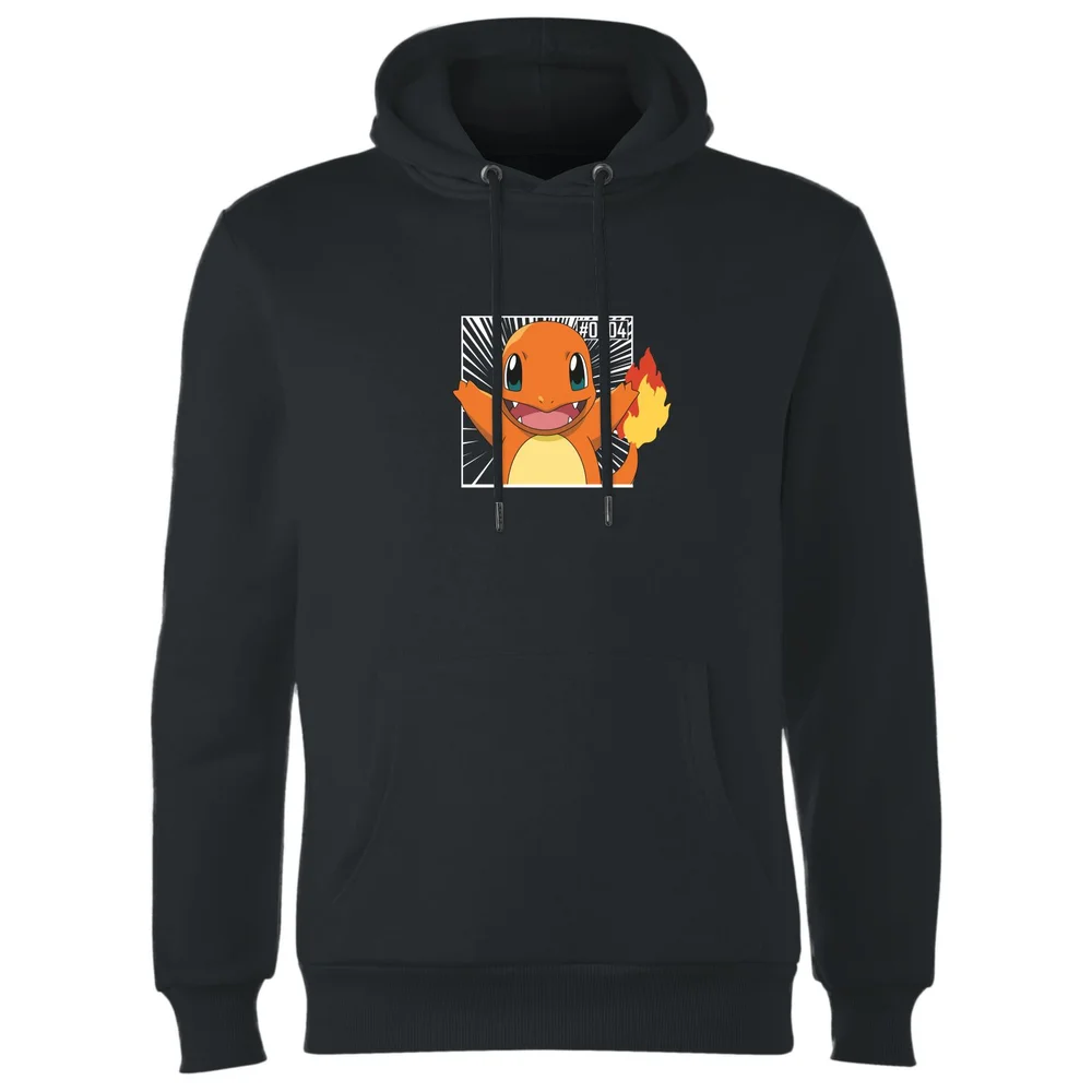 Pokémon Pokédex Charmander #0004 Hoodie - Black - S Image 1