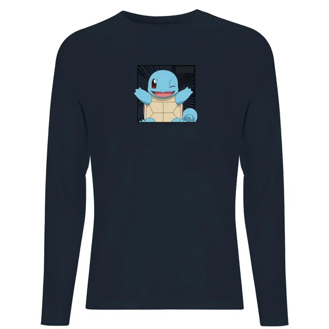 Pokémon Pokédex Squirtle #0007 Men's Long Sleeve T-Shirt - Navy