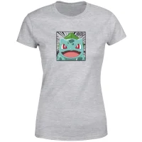 Pokémon Pokédex Bulbasaur #0001 Women's T-Shirt - Grey - undefined undefined