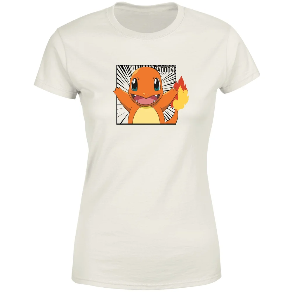 Pokémon Pokédex Charmander #0004 Women's T-Shirt - Cream - L Image 1