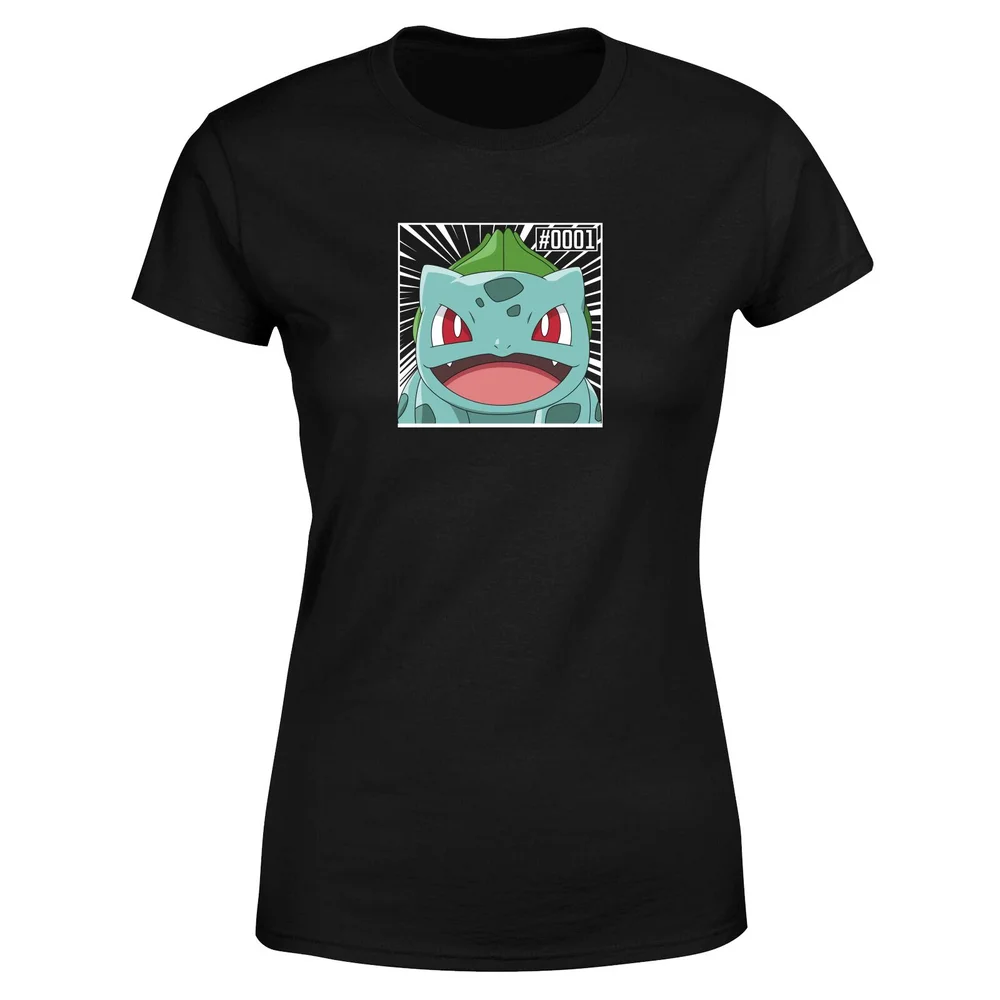 Pokémon Pokédex Bulbasaur #0001 Women's T-Shirt - Black - XS Image 1