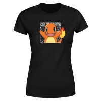 Pokémon Pokédex Charmander #0004 Women's T-Shirt - Black - undefined undefined