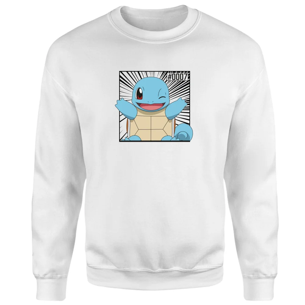 Pokémon Pokédex Squirtle #0007 Sweatshirt - White - S Image 1