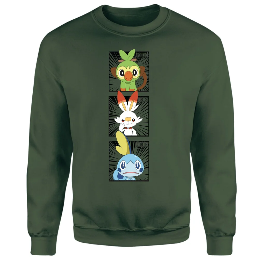 Pokemon Generation 8 Starters Sweatshirt - Green - S Image 1