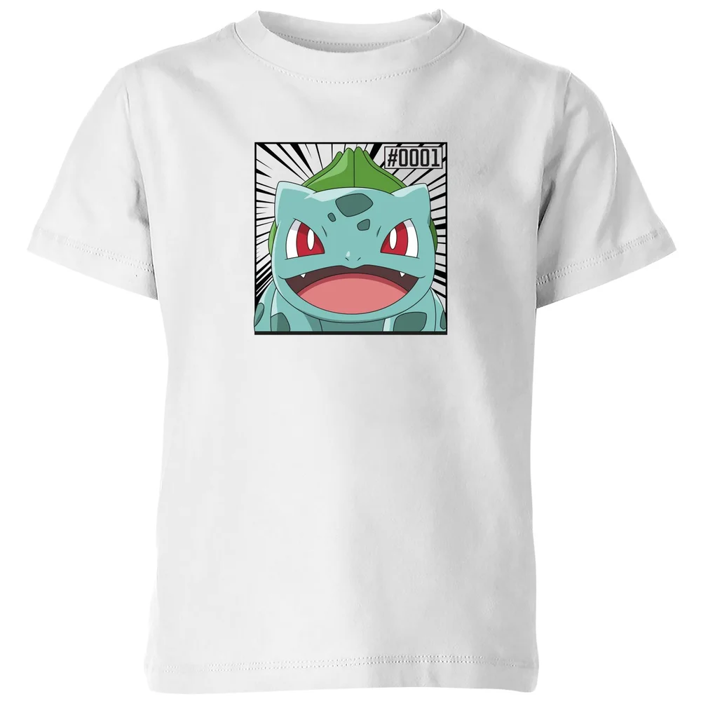 Pokémon Pokédex Bulbasaur #0001 Kids' T-Shirt - White - 3-4 ans Image 1