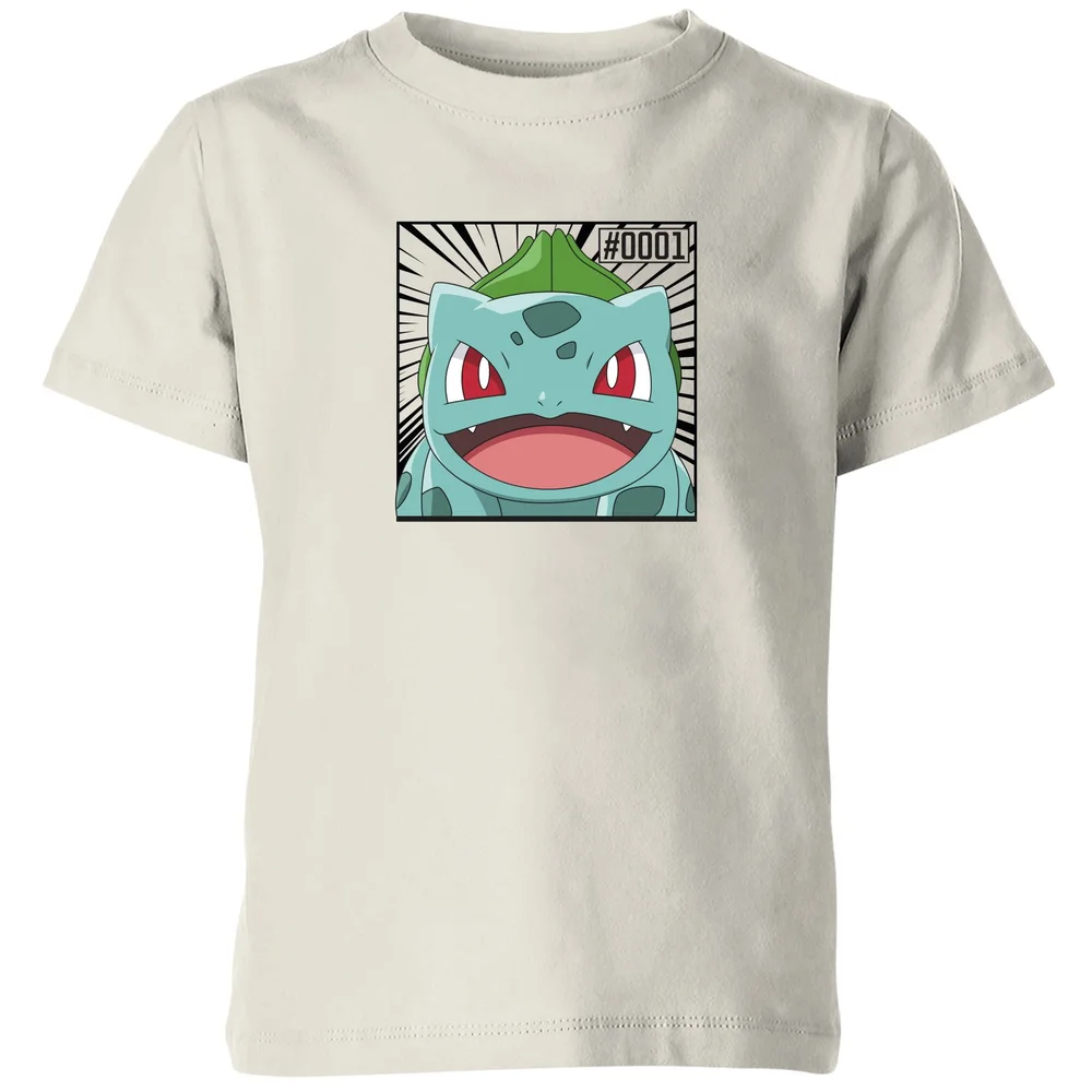 Pokémon Pokédex Bulbasaur #0001 Kids' T-Shirt - Cream - 3-4 ans Image 1