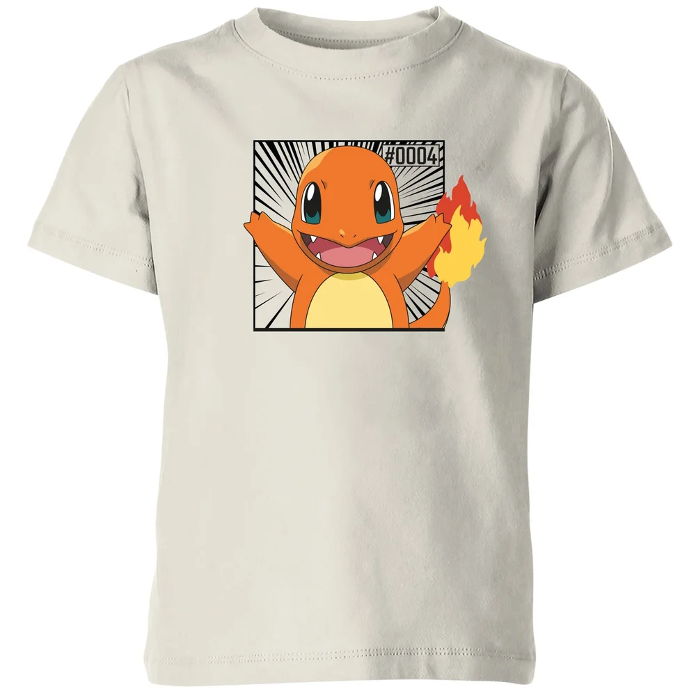 Pokémon Pokédex Charmander #0004 Kids' T-Shirt - Cream - 3-4 ans Image 1