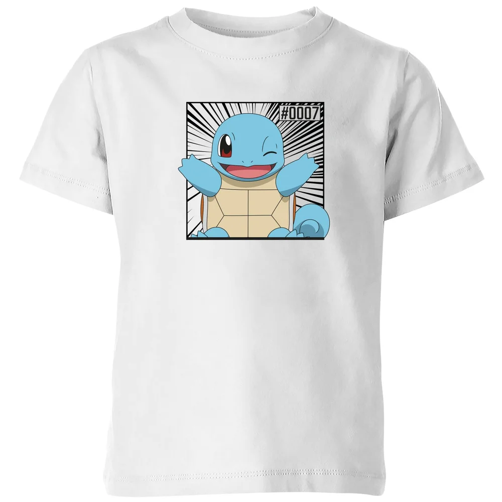 Pokémon Pokédex Squirtle #0007 Kids' T-Shirt - White - 3-4 ans Image 1