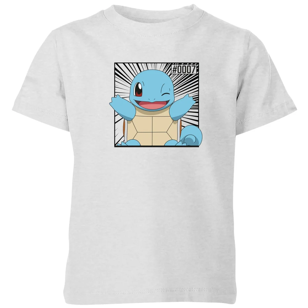 Pokémon Pokédex Squirtle #0007 Kids' T-Shirt - Grey - 3-4 ans Image 1