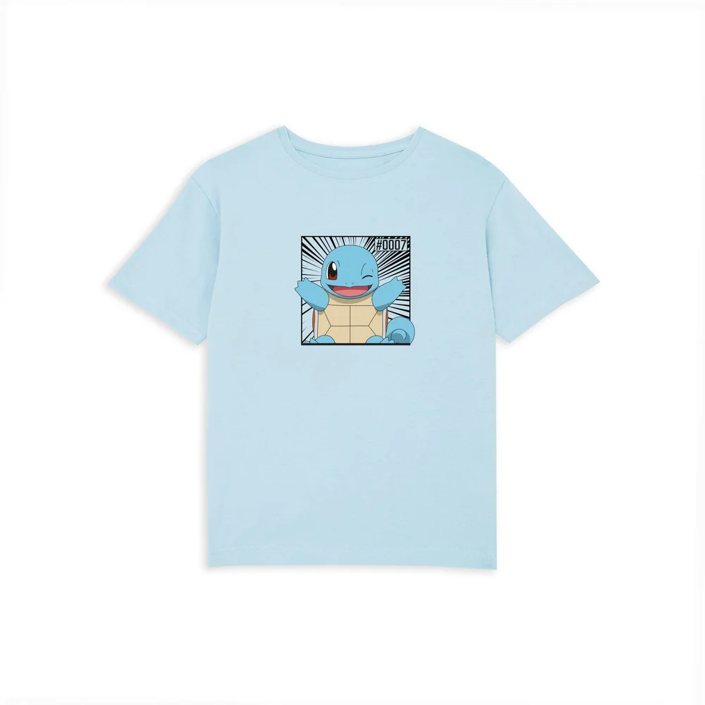 Pokémon Pokédex Squirtle #0007 Kids' T-Shirt - Blue - 3-4 ans Image 1