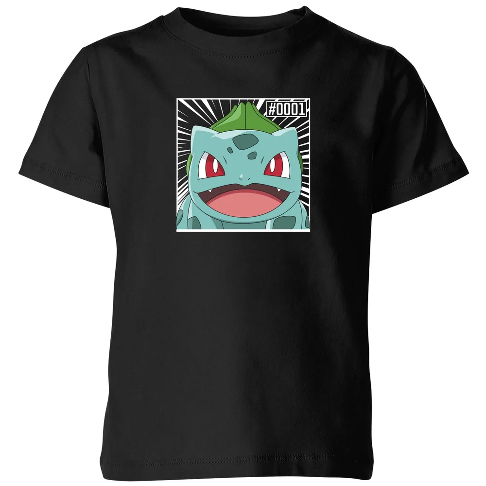 Pokémon Pokédex Bulbasaur #0001 Kids' T-Shirt - Black - 3-4 ans Image 1