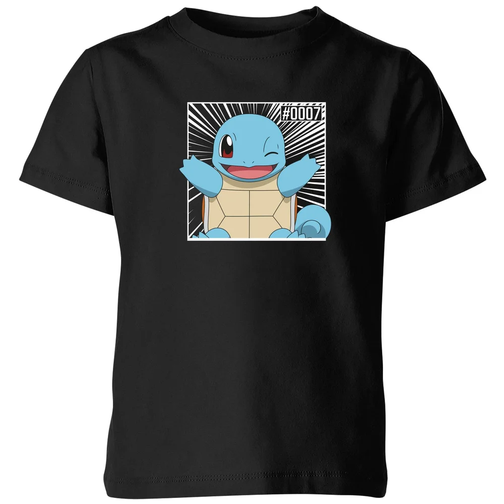Pokémon Pokédex Squirtle #0007 Kids' T-Shirt - Black - 3-4 ans Image 1