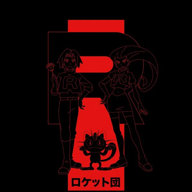 Akedo X Pokémon Team Rocket T-Shirt Homme - Noir