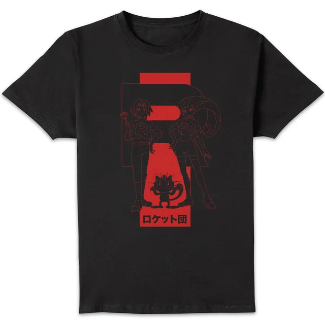 Akedo X Pokémon Team Rocket T-Shirt Homme - Noir
