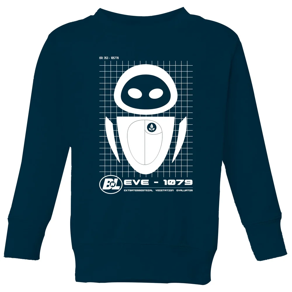 Wall-E Eve Schematic Kids' Sweatshirt - Navy - 3-4 ans Image 1