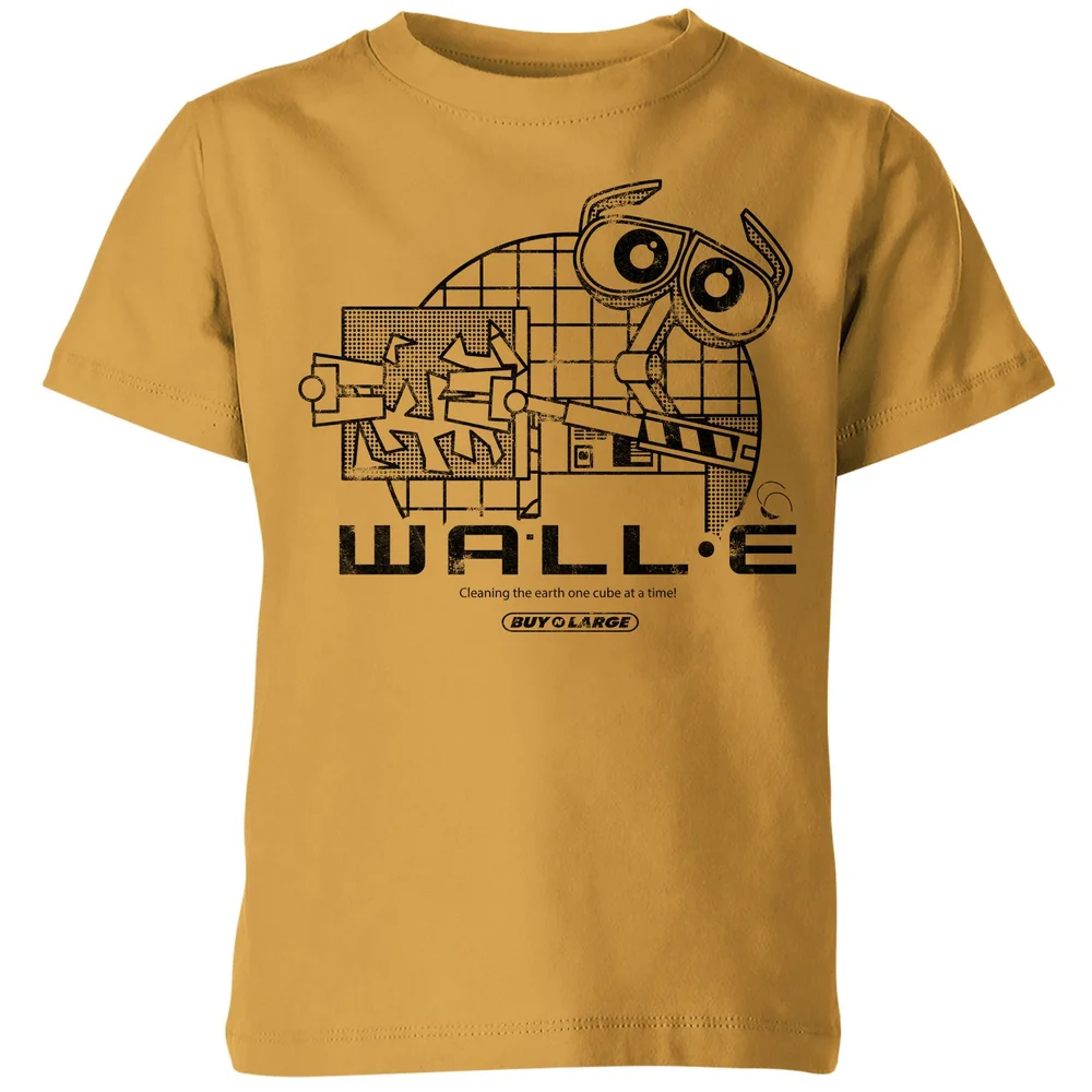 Wall-E Clean Up Crew Kids' T-Shirt - Mustard - 3-4 ans Image 1