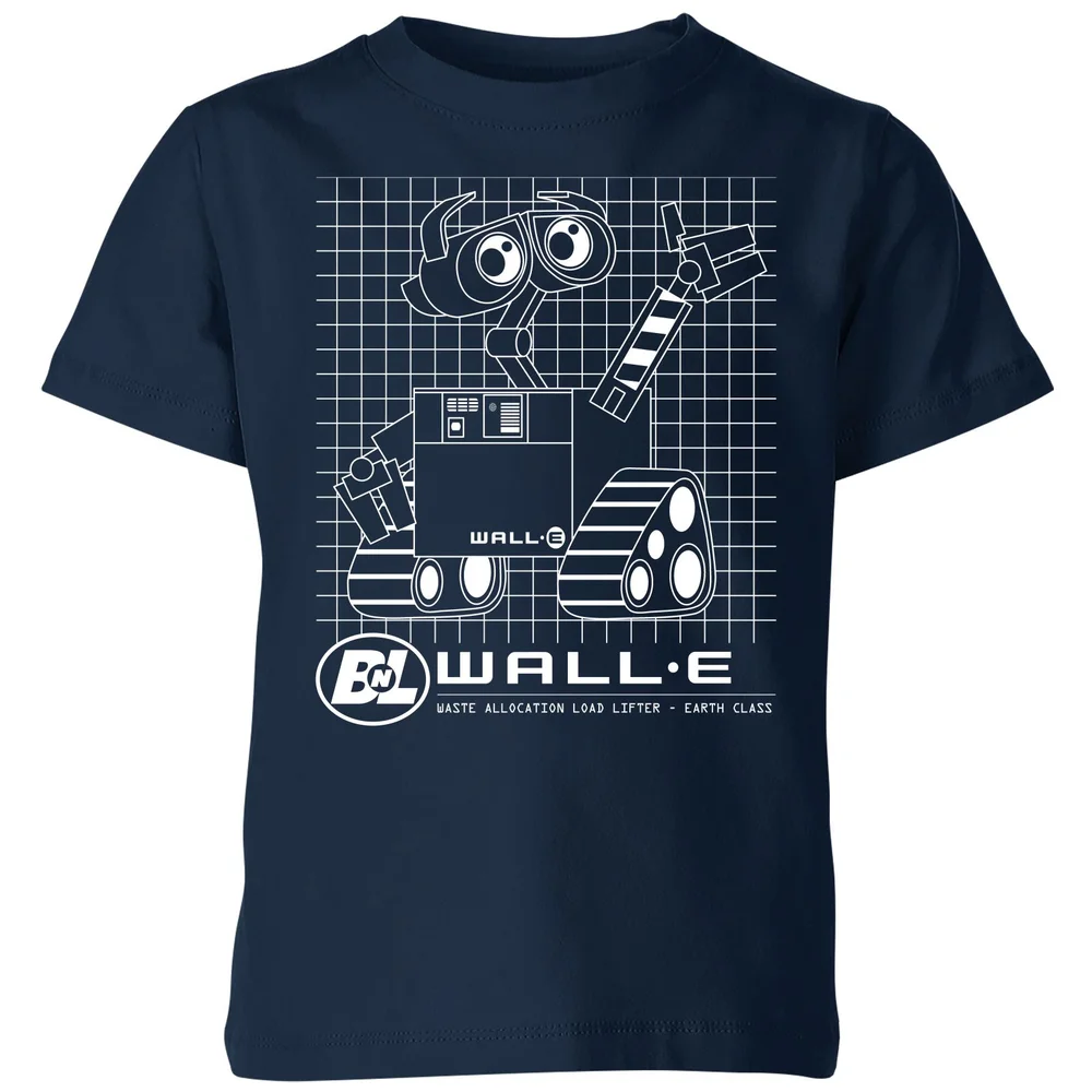 Wall-E Schematic Kids' T-Shirt - Navy - 3-4 ans Image 1
