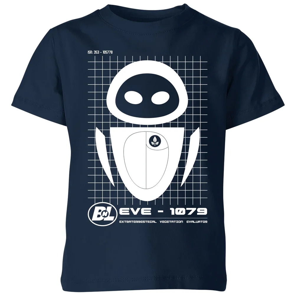 Wall-E Eve Schematic Kids' T-Shirt - Navy - 3-4 ans Image 1