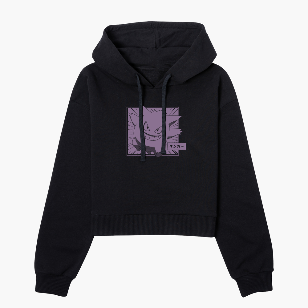 Pokémon Gengar Women's Cropped Hoodie - Black - XS Image 1