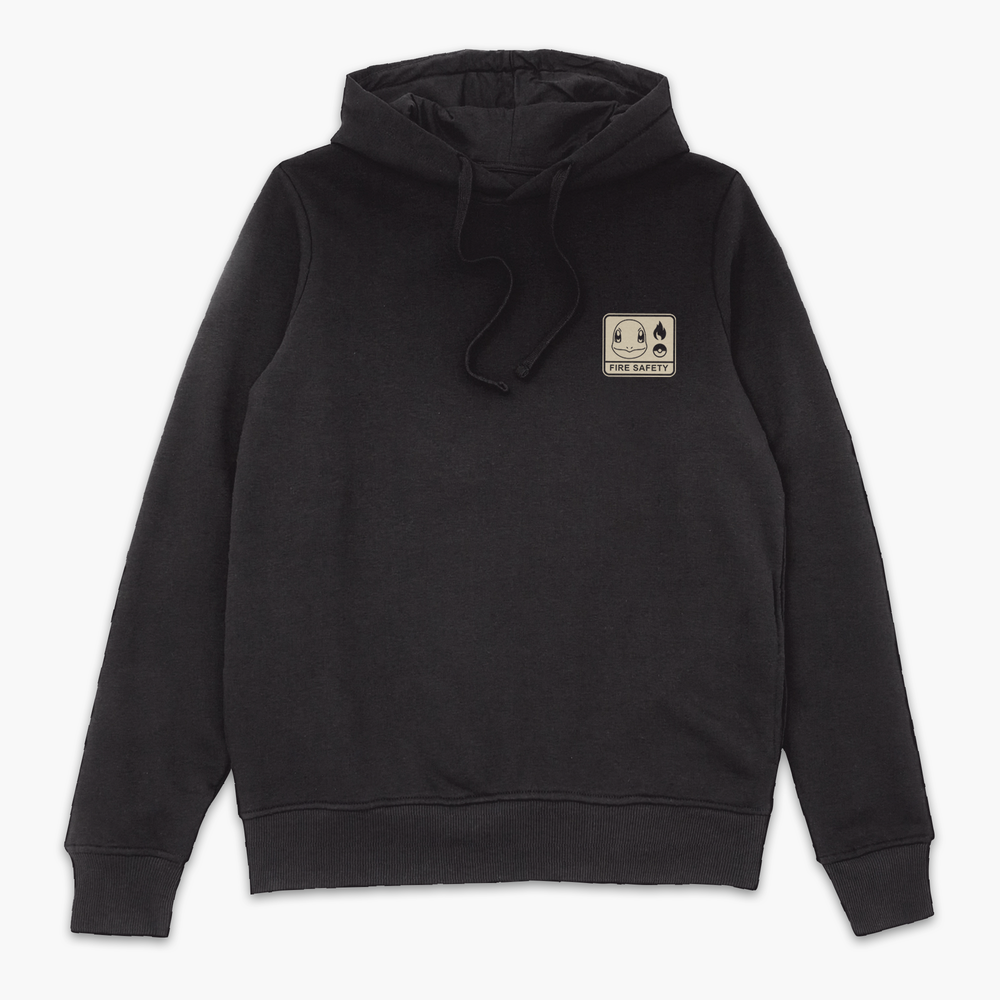 Pokémon Charmander Fire Safety Hoodie - Black - S Image 1