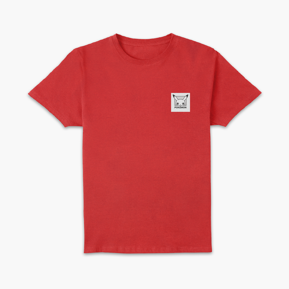 Pokémon Pikachu Patch Unisex T-Shirt - Red - S Image 1