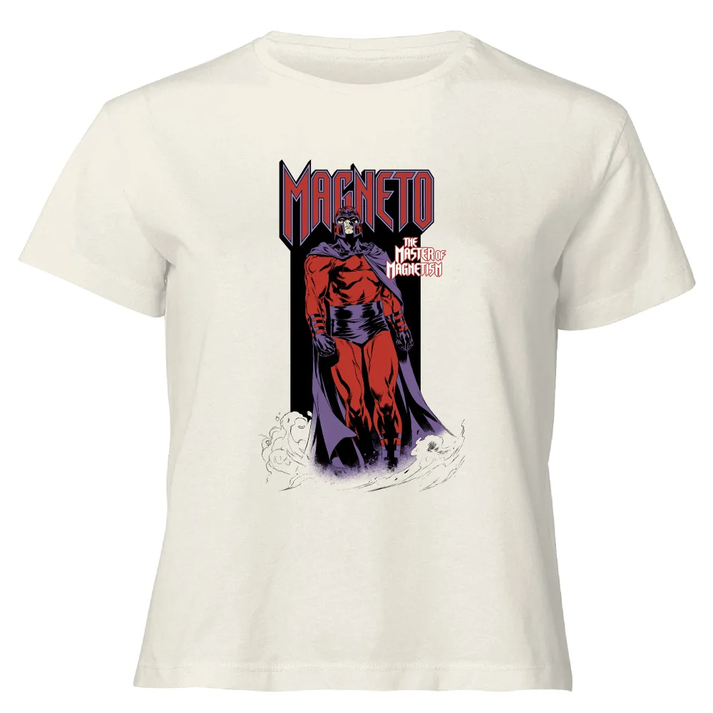 X-Men Magneto Master Of Magnetism Women's Cropped T-Shirt - Cream - XS Image 1