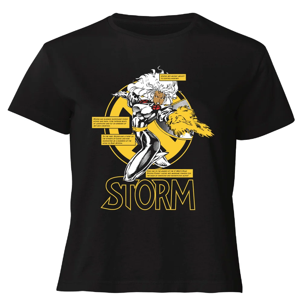 X-Men Storm Bio Women's Cropped T-Shirt - Black - XS Image 1