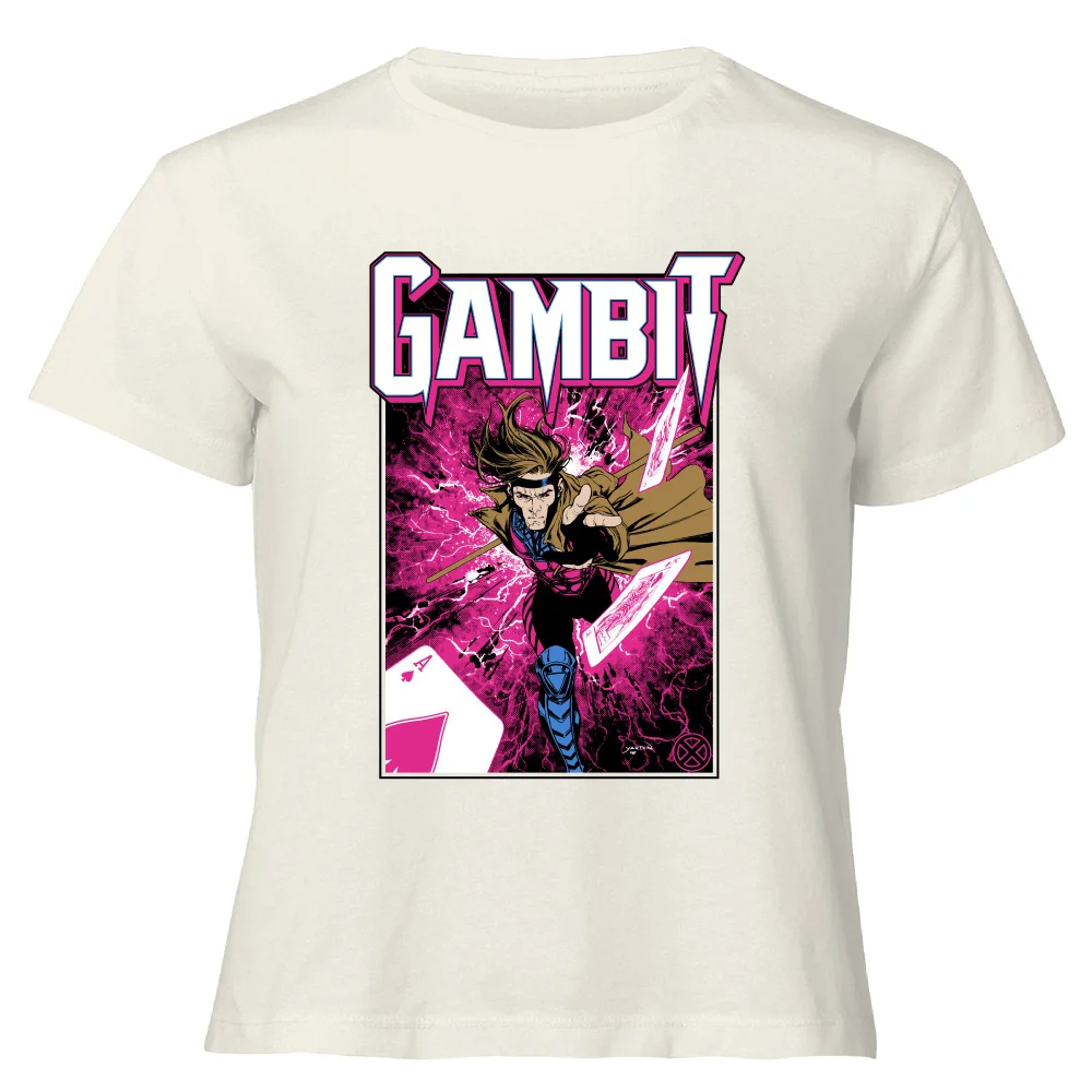 X-Men Gambit Women's Cropped T-Shirt - Cream - XS Image 1