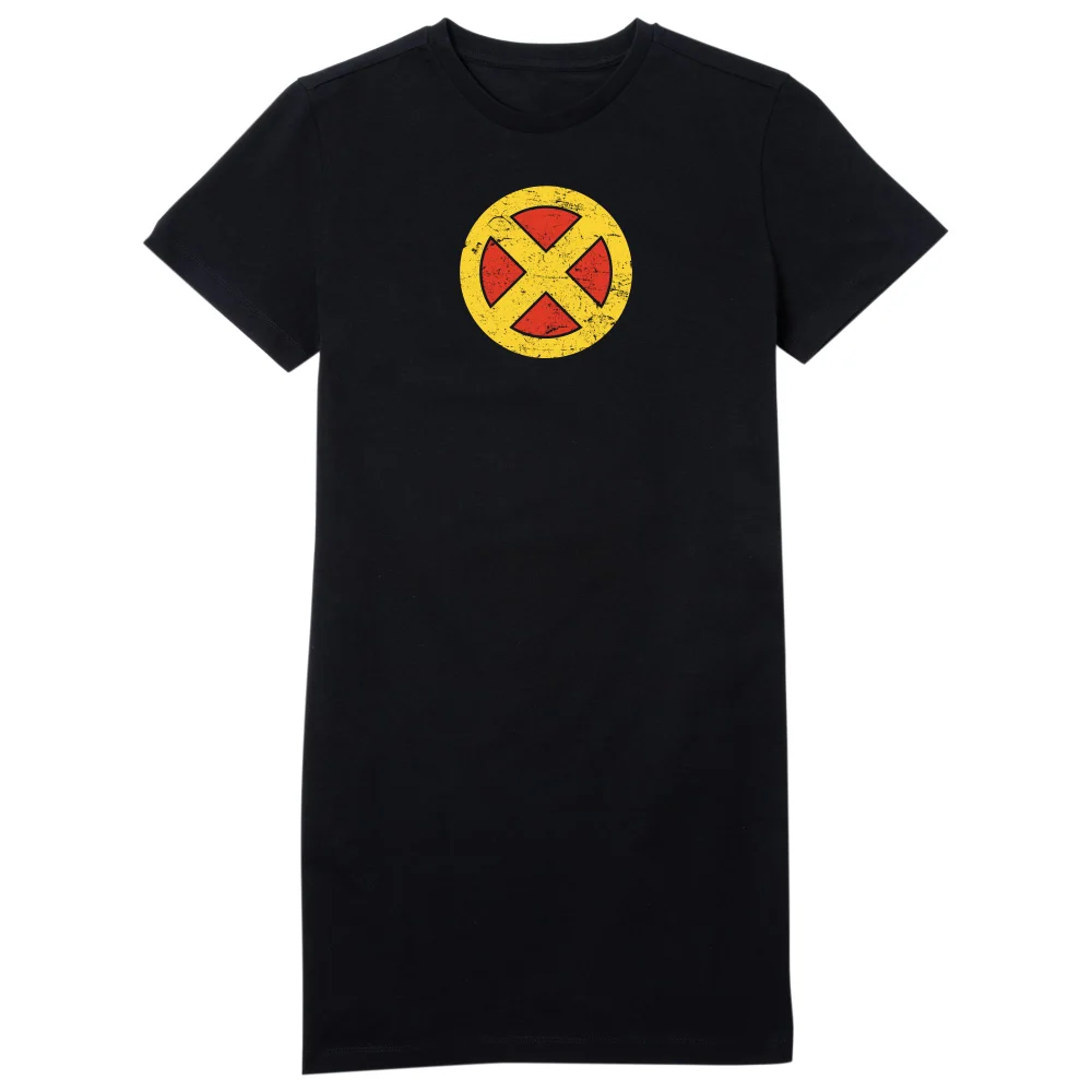 X-Men Emblem Drk Women's T-Shirt Dress - Black - L Image 1