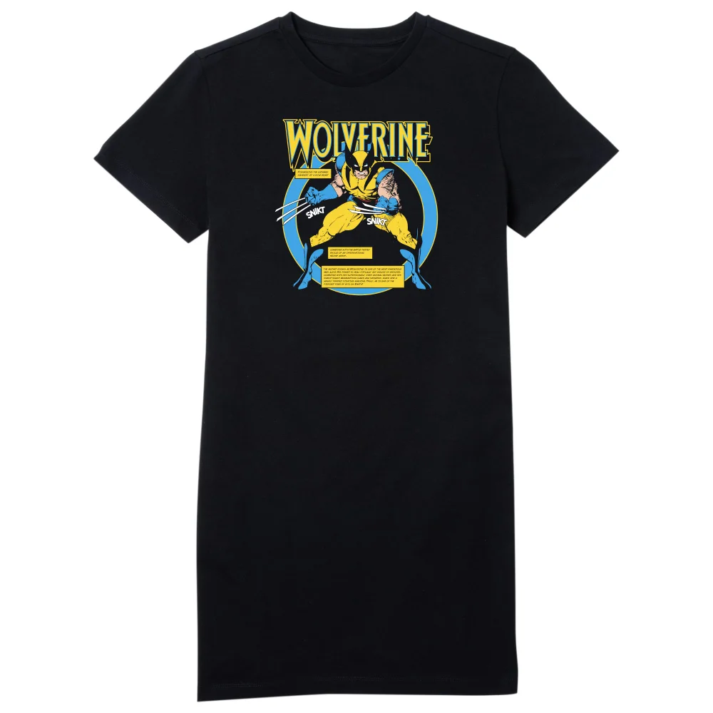 X-Men Wolverine Bio Women's T-Shirt Dress - Black - L Image 1