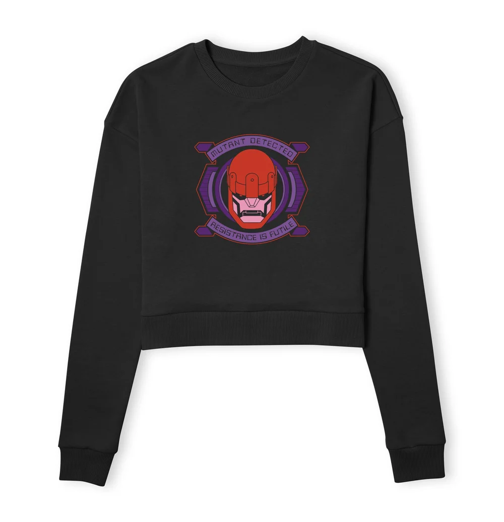 X-Men Sentinel Attack Women's Cropped Sweatshirt - Black - XS Image 1