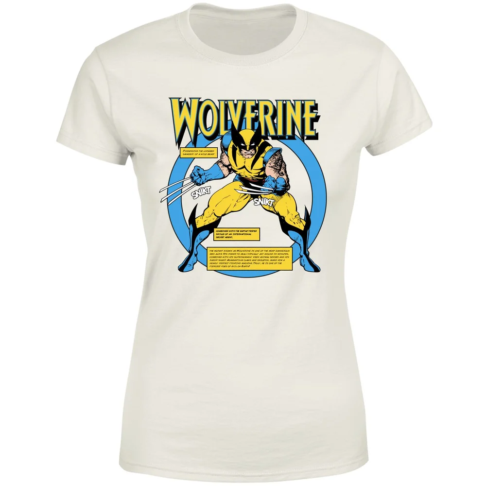 X-Men Wolverine Bio Women's T-Shirt - Cream - M Image 1