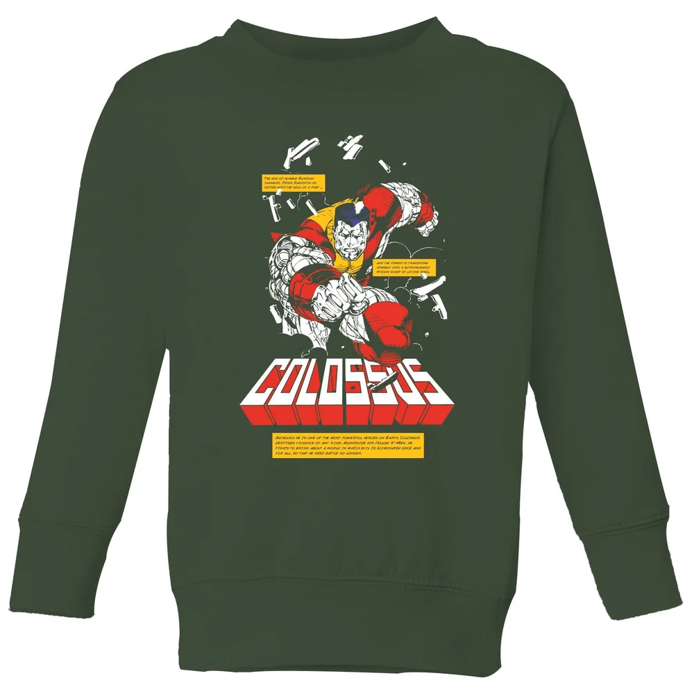 X-Men Colossus Bio Kids' Sweatshirt - Green - 3-4 ans Image 1