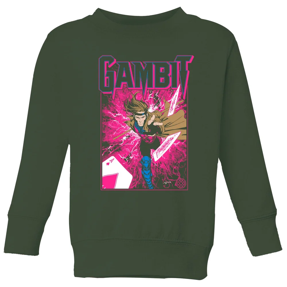 X-Men Gambit Kids' Sweatshirt - Green - 3-4 ans Image 1