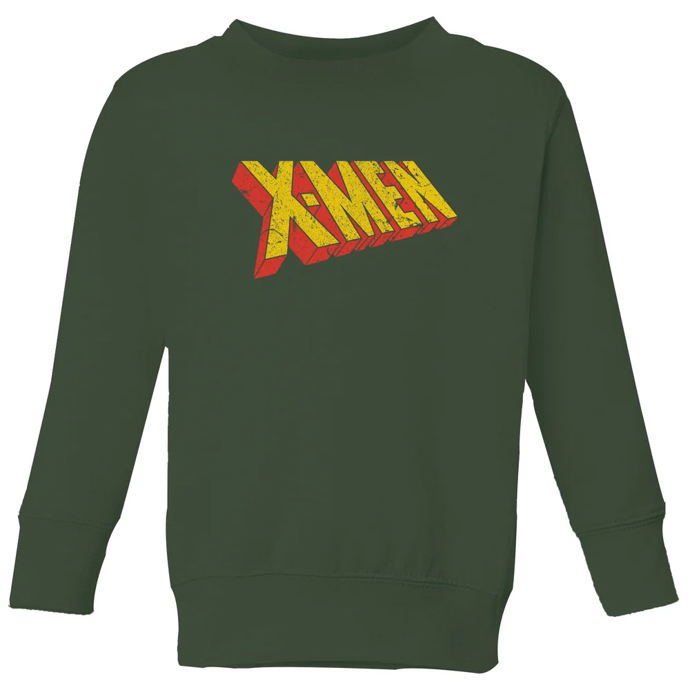 X-Men Retro Logo Kids' Sweatshirt - Green - 3-4 ans Image 1