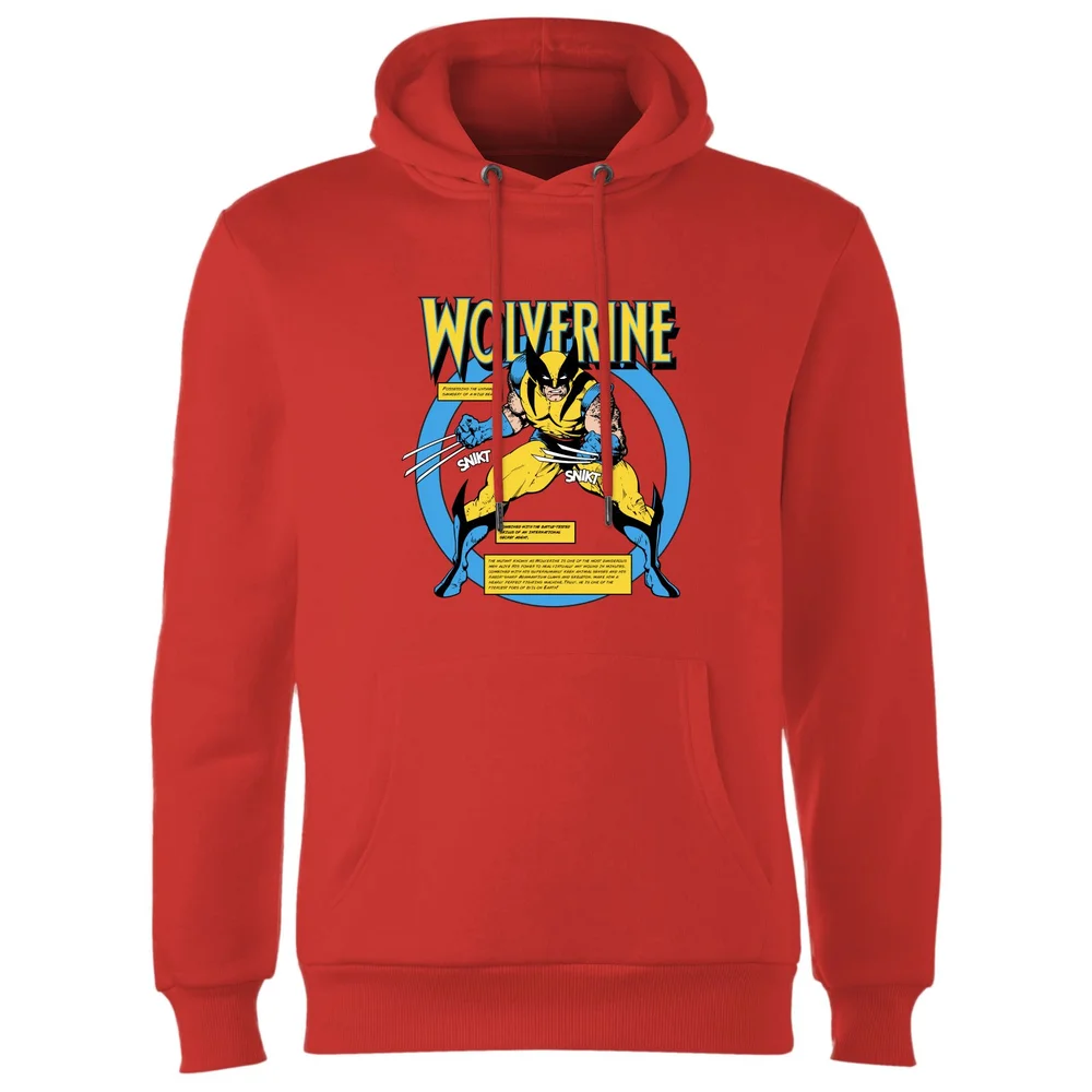 X-Men Wolverine Bio Hoodie - Red - S - Rouge Image 1