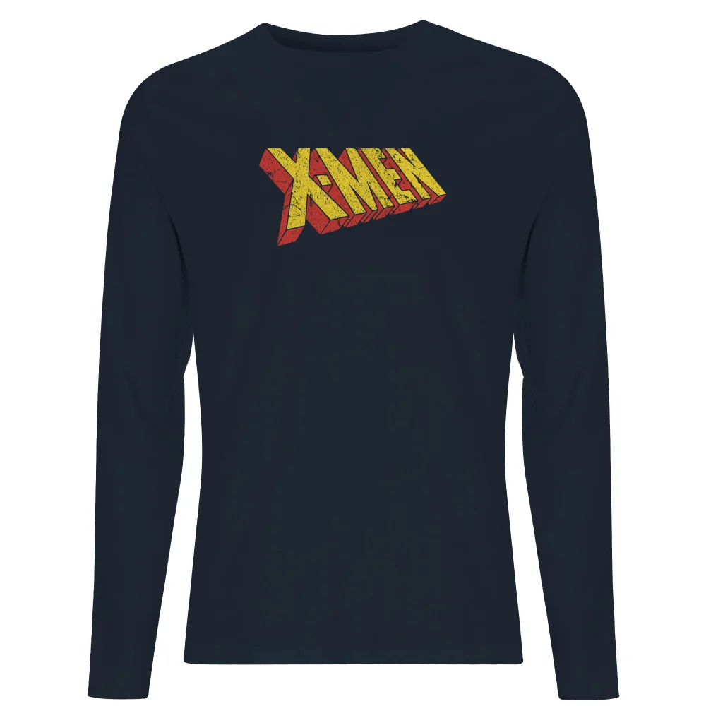 X-Men Retro Logo Long Sleeve T-Shirt - Navy - S Image 1