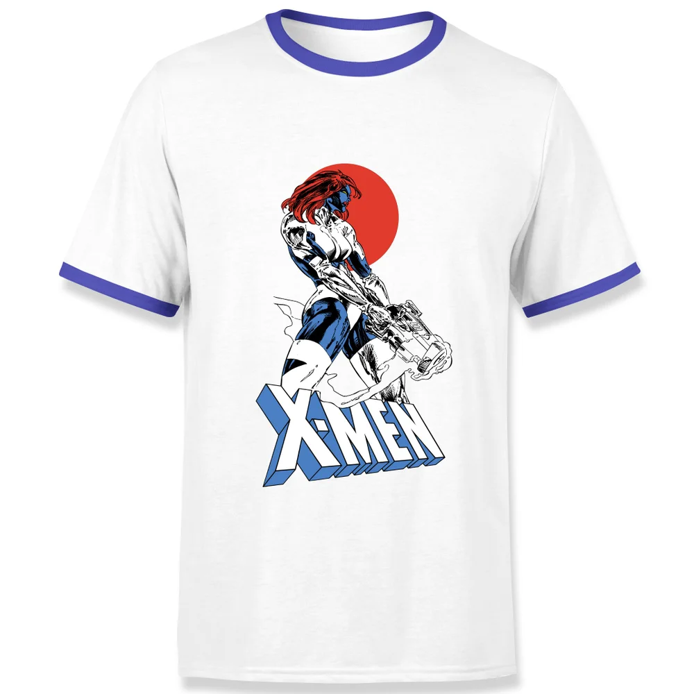 X-Men Mystique Men's Ringer T-Shirt - White/Navy - S Image 1