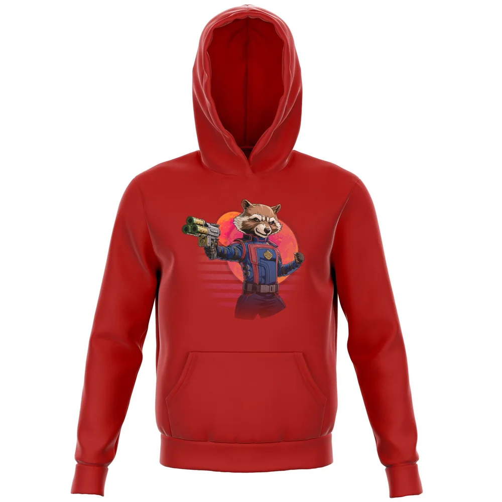 Guardians of the Galaxy Retro Rocket Raccoon Kids' Hoodie - Red - 3-4 ans Image 1
