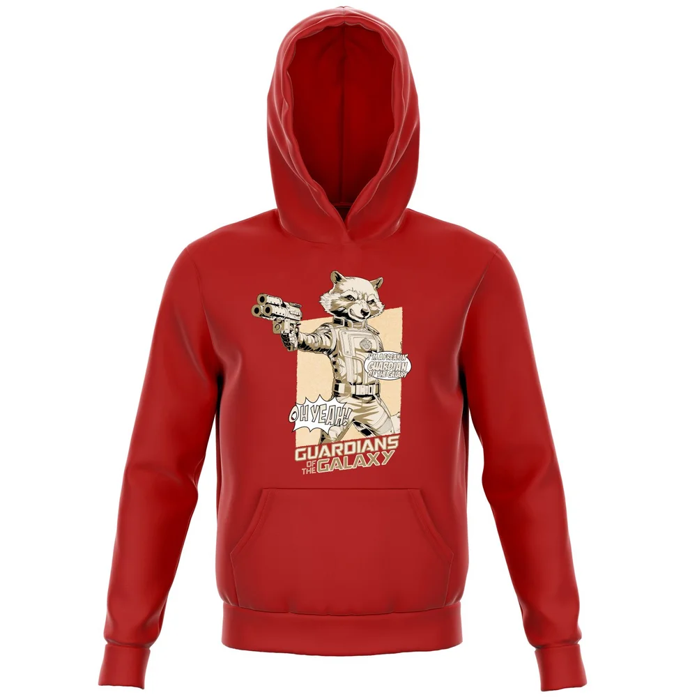 Guardians of the Galaxy Rocket Raccoon Oh Yeah! Kids' Hoodie - Red - 3-4 ans Image 1