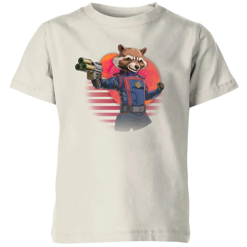 Guardians of the Galaxy Retro Rocket Raccoon Kids' T-Shirt - Cream - 3-4 ans Image 1
