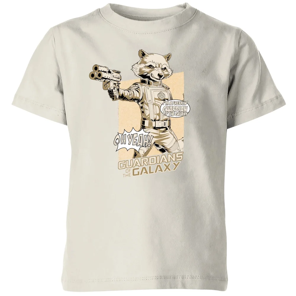 Guardians of the Galaxy Rocket Raccoon Oh Yeah! Kids' T-Shirt - Cream - 3-4 ans Image 1