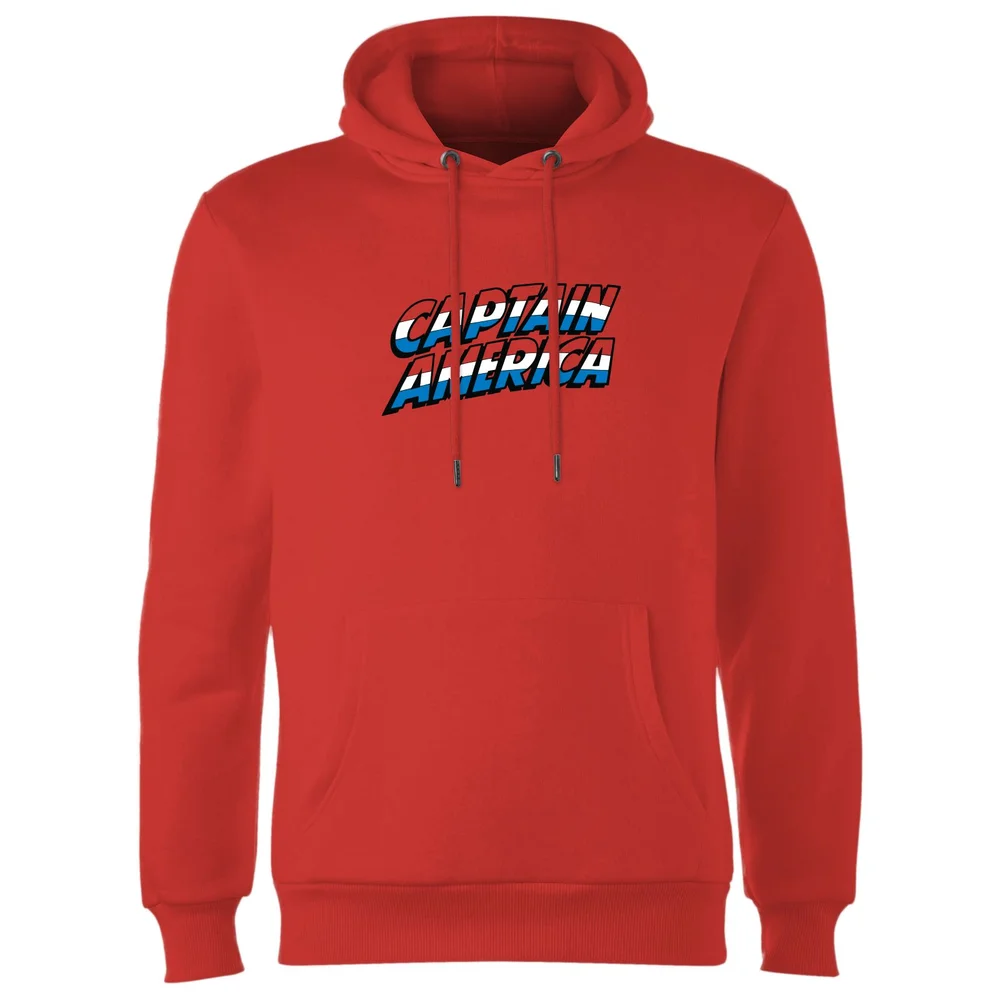 Avengers Captain America Comics Logo Hoodie - Red - S - Rouge Image 1