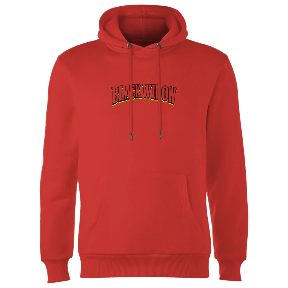 Avengers Black Widow Comics Logo Hoodie - Red - S - Rouge Image 1